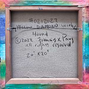 Yellow diamond with hound by Francis Pavy 