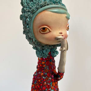 Two Faced Girl, Blue Flora No. 3 by Kathie Olivas 