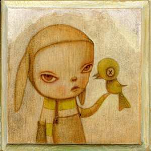 Boy with Canary by Kathie Olivas 