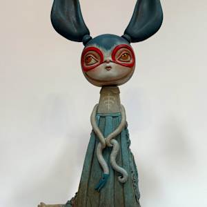 Seated Luchador by Kathie Olivas 