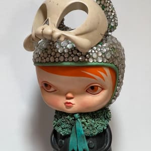 Flora Lizzie with Skull Mask by Kathie Olivas 