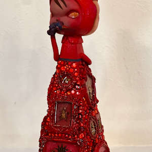 2 Faced Red Encrusted Ashley by Kathie Olivas 