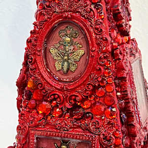 2 Faced Red Encrusted Ashley by Kathie Olivas 