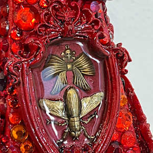 2 Faced Red Encrusted Ashley by Kathie Olivas 