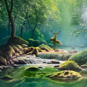 On the banks of a river by Himena Kokufuta 