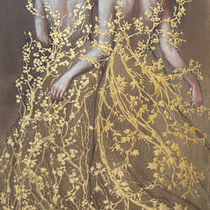 Plum Blossom and Ivy Leaves by Stephanie Rew, Image 2.