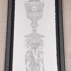 Aqua Tofana (Study of "Two woman holding a vase" by Marcoantonio Raimondi , after Raphael (circa 1510-1515).) by Myriam Black, Image 2.