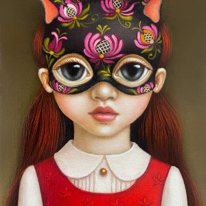 Black cat girl by Flor Padilla