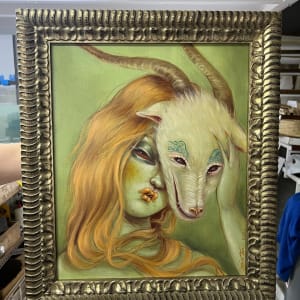 Portrait with Goat Mask by Miss Van 