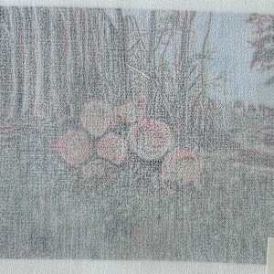Tissu - Déforestation I by Marie Désert 