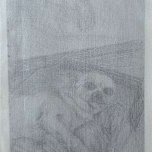 Tissu - Lovely Dog II by Marie Désert 