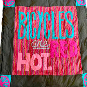 Bicycles are Red Hot Quilt by Shea Schachameyer