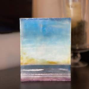 On the Beach (triptic) by Laura Phillips