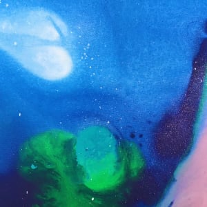 THE FLOW OF BLUE (diptych) by Maria Bacha 