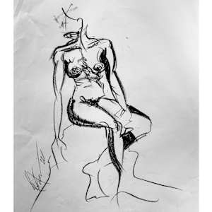 Nude Sketch No.6 by Robbi Firestone 