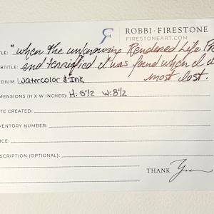 When the unknowing rendered life profound, Terrified I was found when I was most lost by Robbi Firestone 