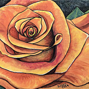 Winter Rose - Orange by Betsy Horn  Image: Winter Rose - Orange