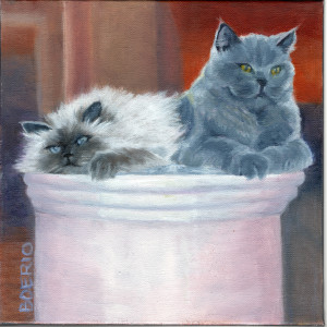 Rosalyn's fancy cats by Carrie Lacey Boerio