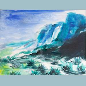 1-4 Scenes of Water, Vegetaton and Rocks by Madonna Steines, FSPA, Image 4.