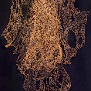 Crocheted copper wire robe by David Edlefsen
