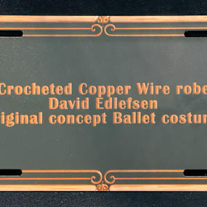 Crocheted copper wire robe by David Edlefsen 