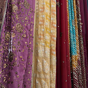Tapestry of wedding dresses 