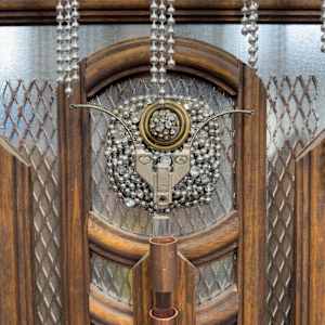 Wood and metal hanging piece (steampunk) 