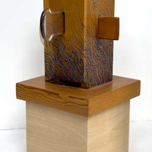 Wood abstract lamp 