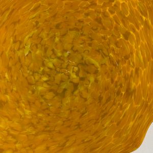 Yellow glass bowl 