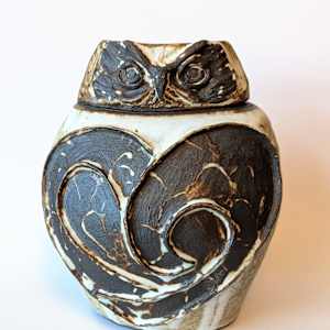 Waves Owl Vase by Jill Robinson