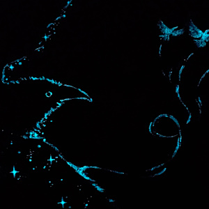 Find the Path by Stephanie Bell  Image: After exposure to UV light, in the dark