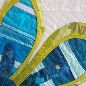 Back to the 70s Series - Flower Power by Sandy Sanders  Image: closeup piecing