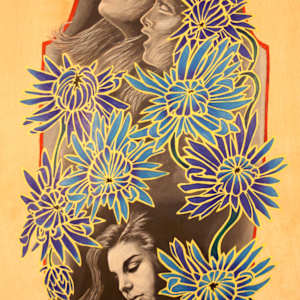 Blue Chrysanthemums by Michael T. Gardner