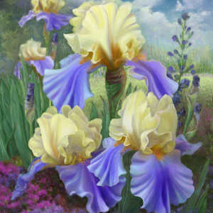 Ellen's Irises - Master by Mary Ahern