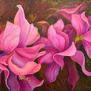 Cosmic Pink Hibiscus by Mary Ahern, Image 1.