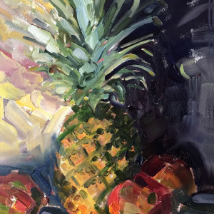 Pineapple and Mangos by Angela Tommaso Hellman - Fine Art