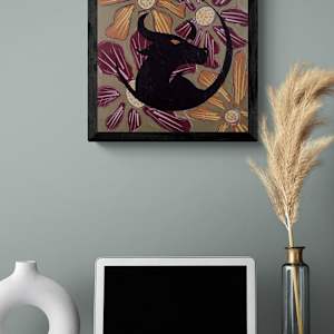 Ferdi by Lisa Ruch  Image: Ferdi framed... DIY or if you'd like to receive it framed (price framed $325), use the "Inquire" button to let me know