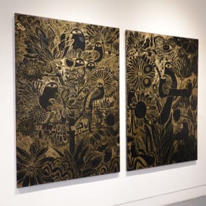 Love Garden Series ‘Appetites Of The Birds’ No. 1 & No.2 Diptych by Skip Hill 