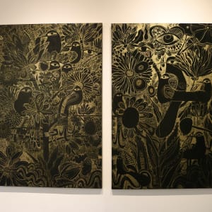 Love Garden Series ‘Appetites Of The Birds’ No. 1 & No.2 Diptych by Skip Hill