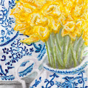 Still Life with Daffodils Set of 3 Miniatures by Gia Dianna, Image 6.