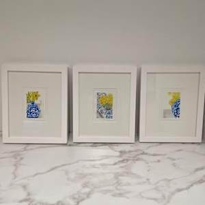 Still Life with Daffodils Set of 3 by Gia Dianna