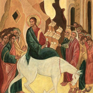 Entry Into Jerusalem Icon by Christine Hales