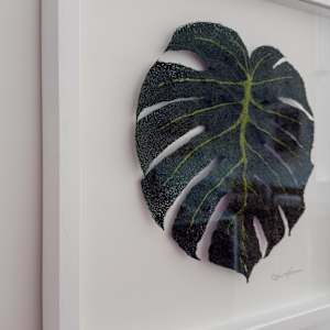 Monstera Deliciosa I by Anna Hutchinson  Image: Monstera Deliciosa I Framed - from side