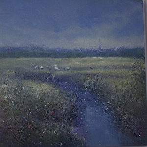 Spire across the Meadows by Louise Luton