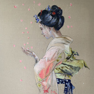 The Kimono and the cherry blossom by Louise Luton
