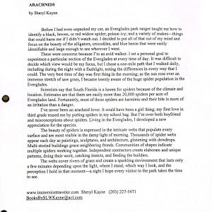 Arachnids by Sheryl Kayne