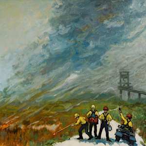 Prescribed Fire at Shark Valley by Edward Condra