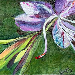 Tiny Purple Bloom by Virginia Dixon