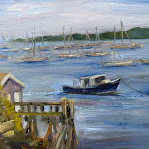 Morning at Rockport Boatyard by Rachel Houlihan
