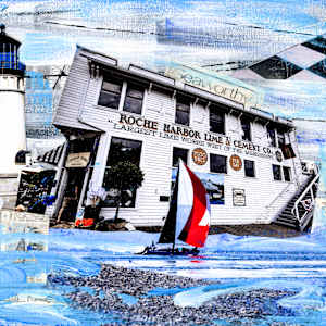 Roche Harbor 'Lime Kiln' Original Art by Lisa Graff, Image 1.